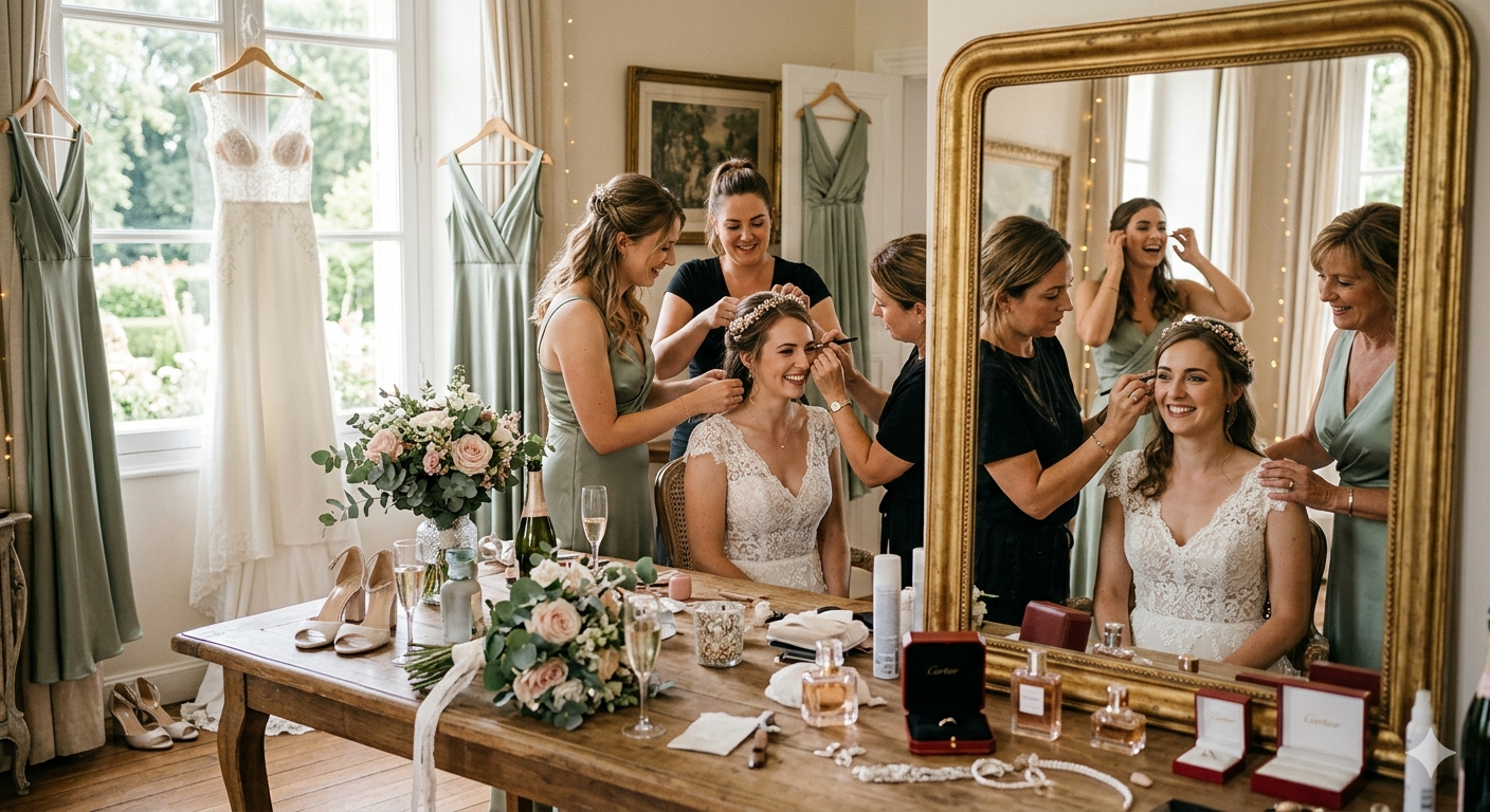 Préparatifs de la mariée — photographe mariage Arras Ampixtures